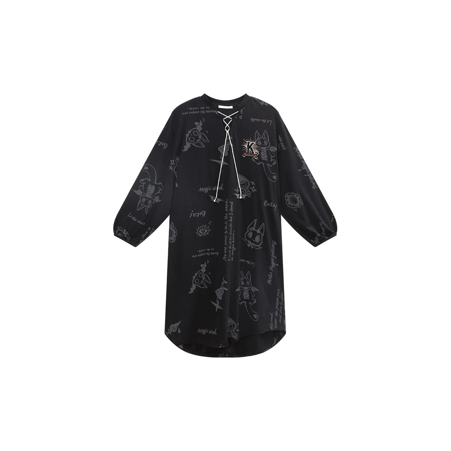 GUKOO x KUKA Nightgown Women's Obsidian Black