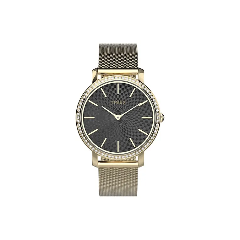 TIMEX Кварцевый Movement Женские Часы 34 мм Черные