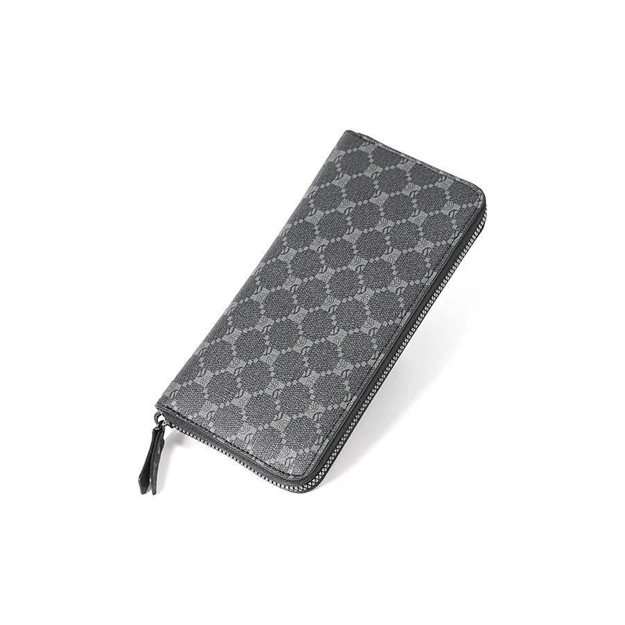 CARTELO PVC Clutch Wallet, Card Holder, Wallet Regular Men's Pattern Black/Gray/Khaki