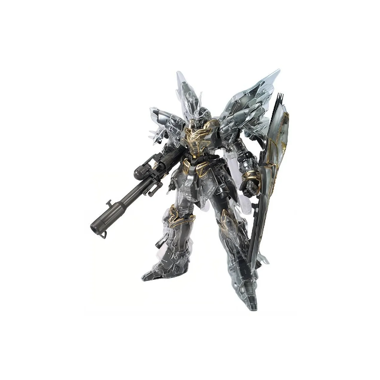 BANDAI MG Base Limited Mobile Suit Gundam Unicorn Sinanju Mechanical Transparent Model Kits 18cm