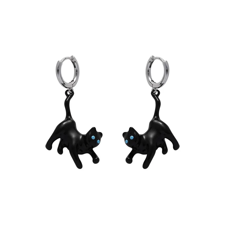 AKAK Сплав Серьги Черный Унисекс