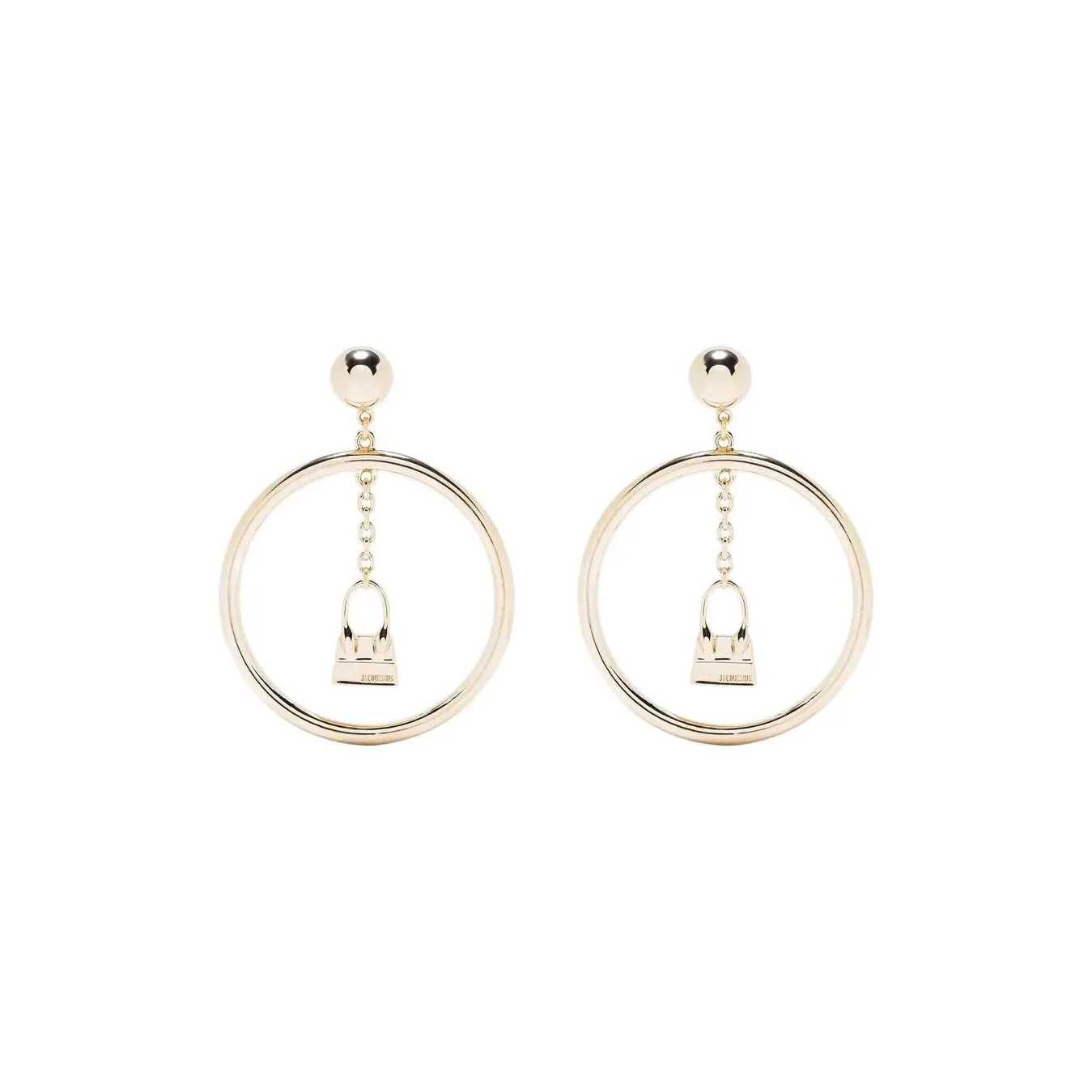 Jacquemus Brass Earrings Золотой Унисекс