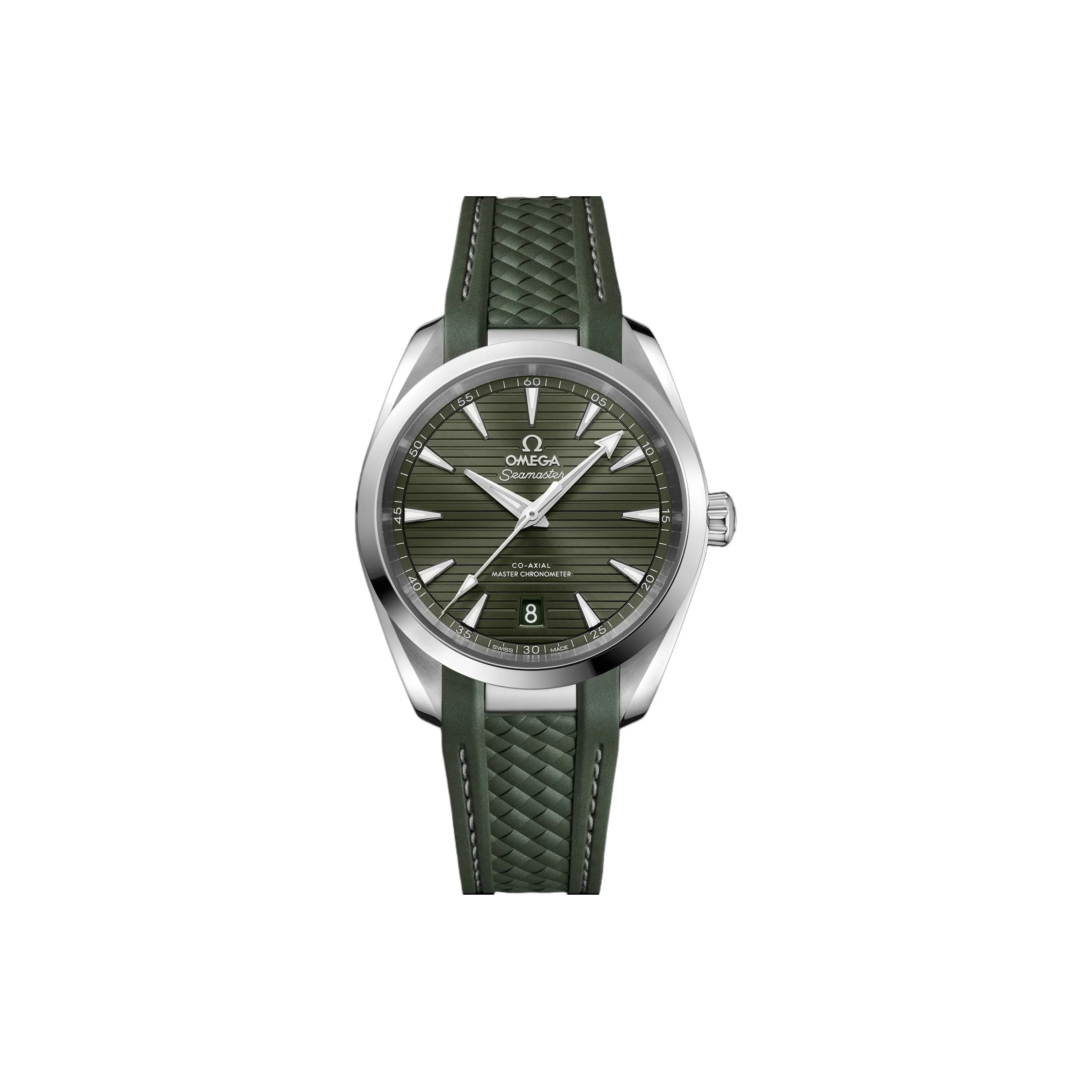 OMEGA Seahorse Collection Automatic Mechanical Movement Unisex Watch 38mm Green Dial Stainless Steel Case Rubber Strap
