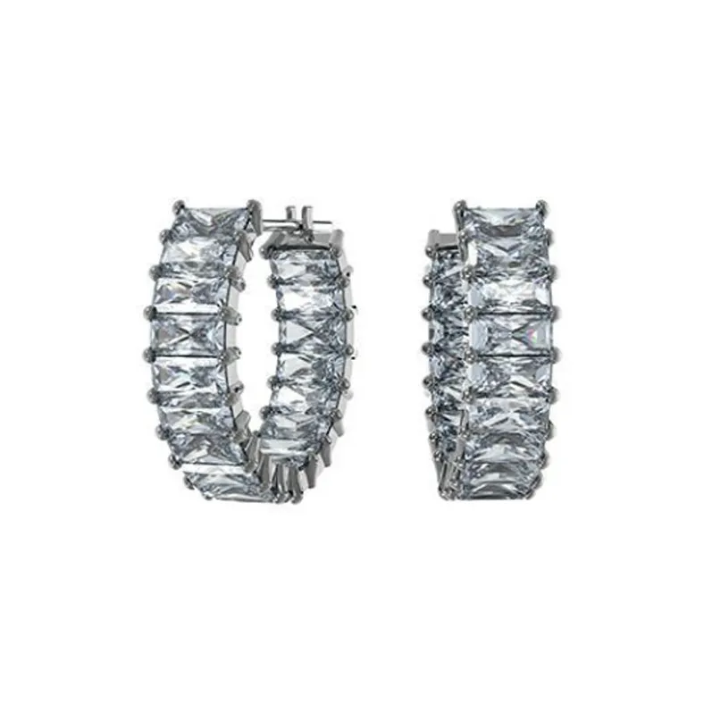 Swarovski Искусственный хрусталь Серьги Женские Серый