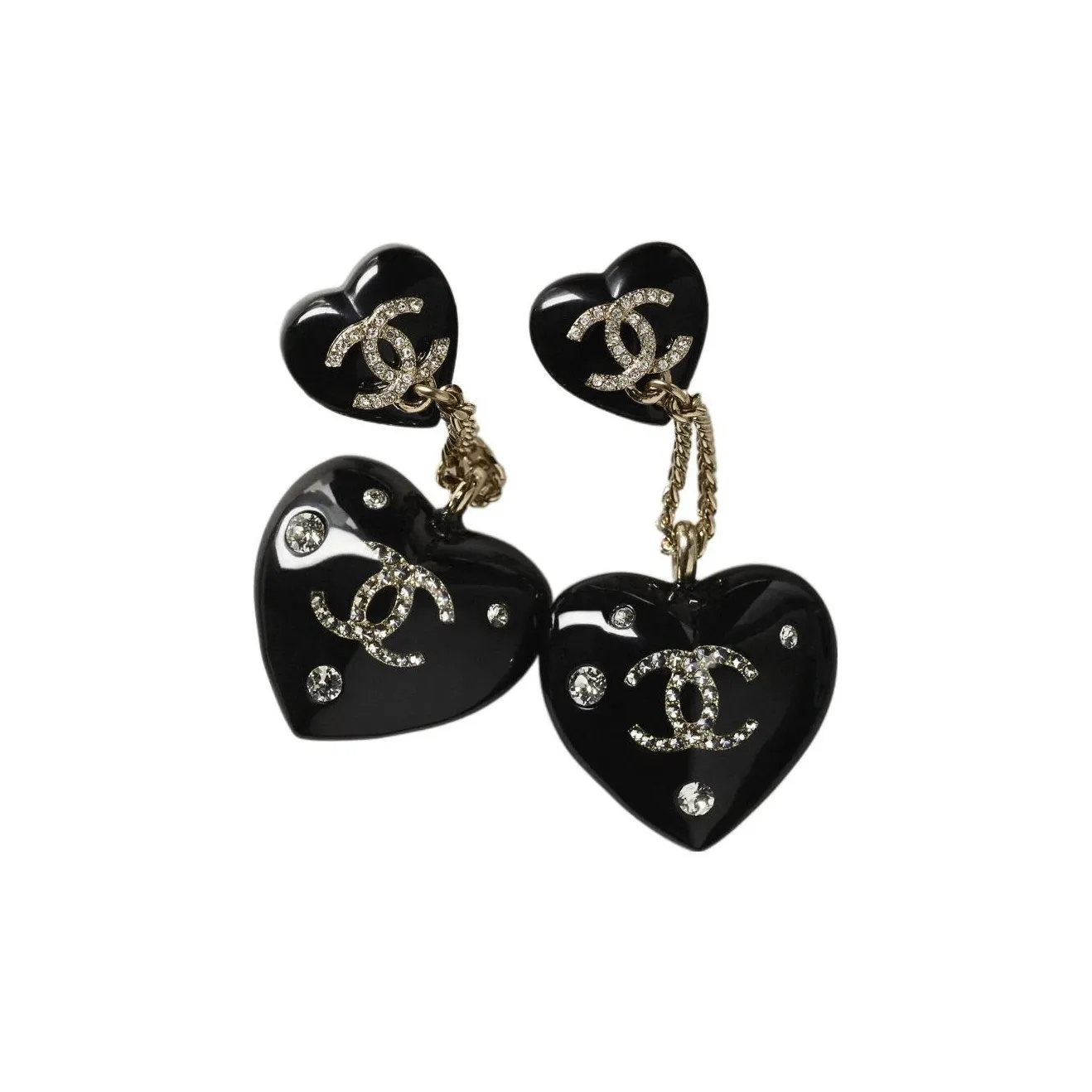 CHANEL Earrings Women's Black