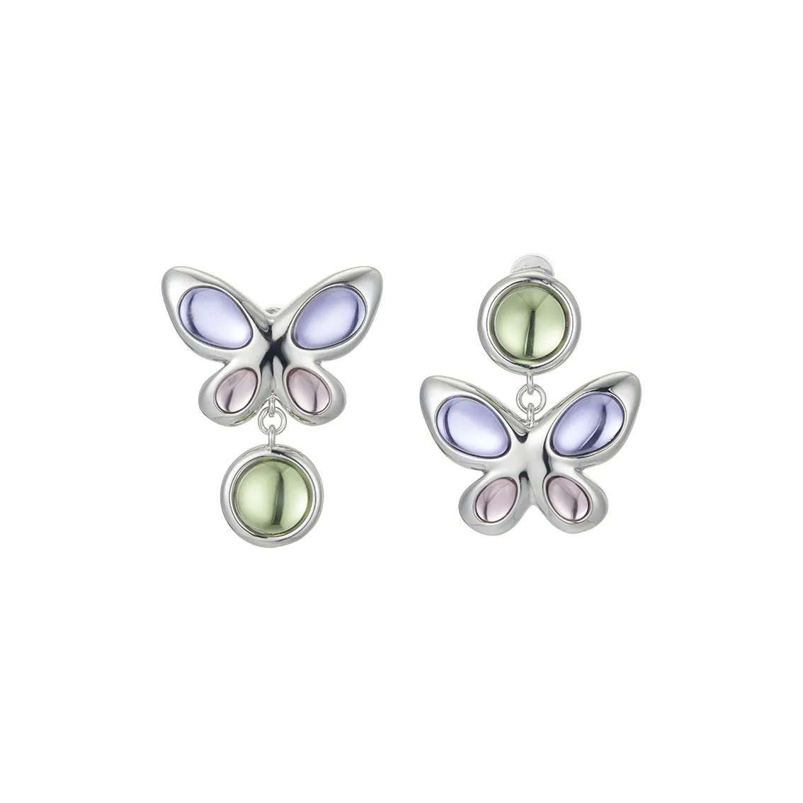 STUGAZI Floating Butterfly Series White Gold Plated Copper Earrings Women's