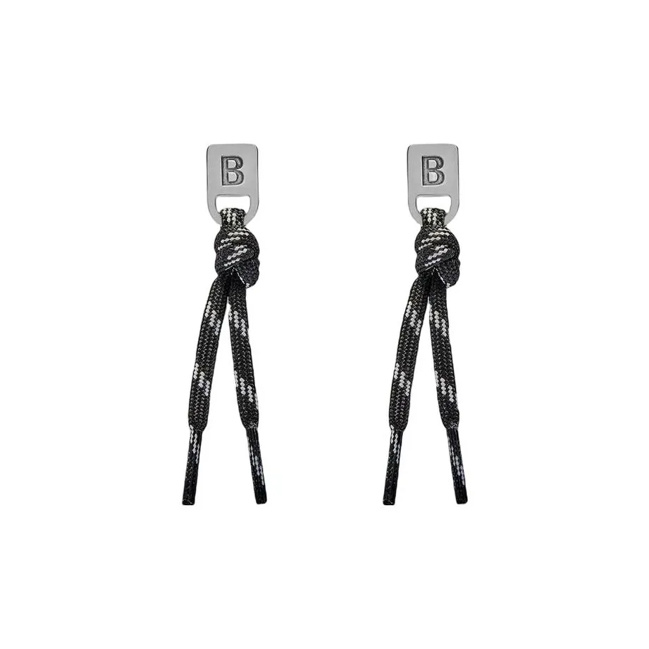 Balenciaga Brass Earrings Women's Black