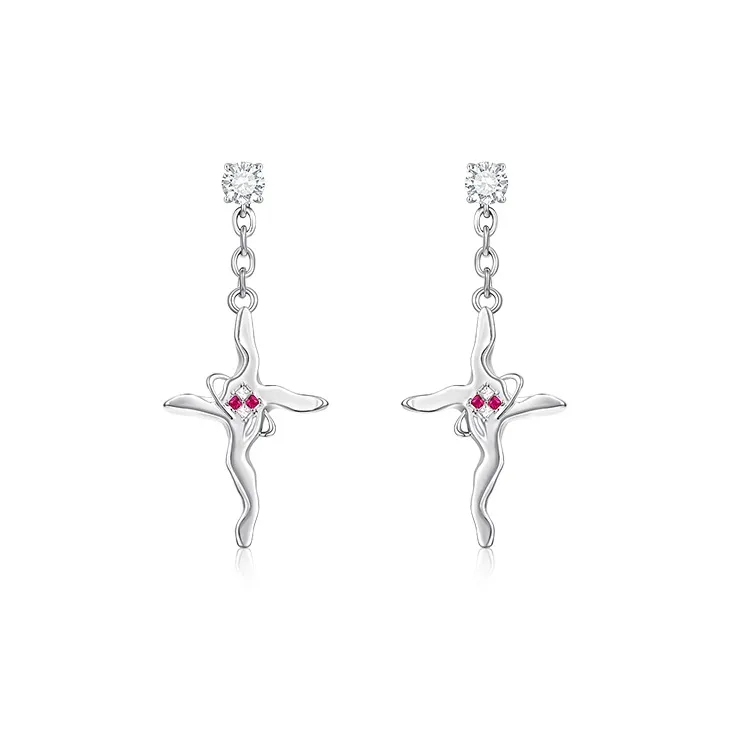 Серьги SIS ACC с покрытием из 18-каратного золота медные унисекс