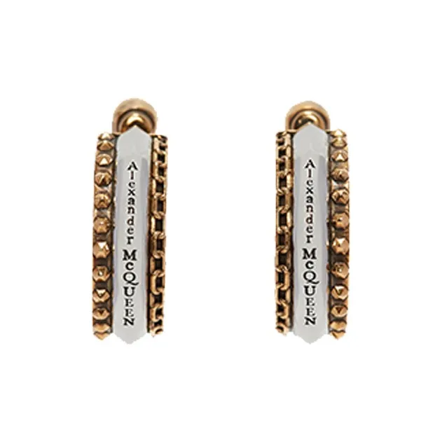 Alexander McQueen Серьги из бронзы Желтые Женские