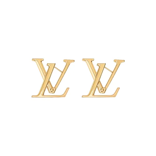 LOUIS VUITTON Металлические серьги, золотые, унисекс