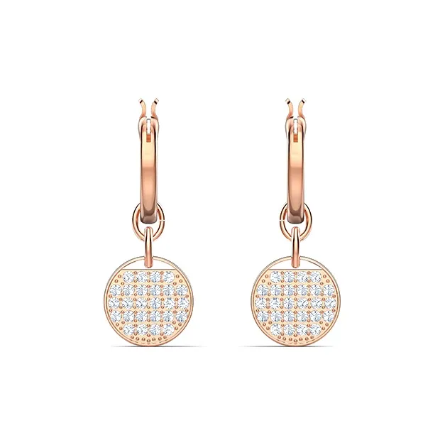 Swarovski Ginger Crystal Earrings Women's White/Rose Gold