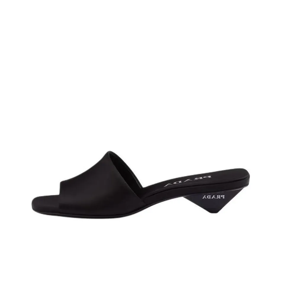 PRADA 35mm Triangle-heel Satin Mules