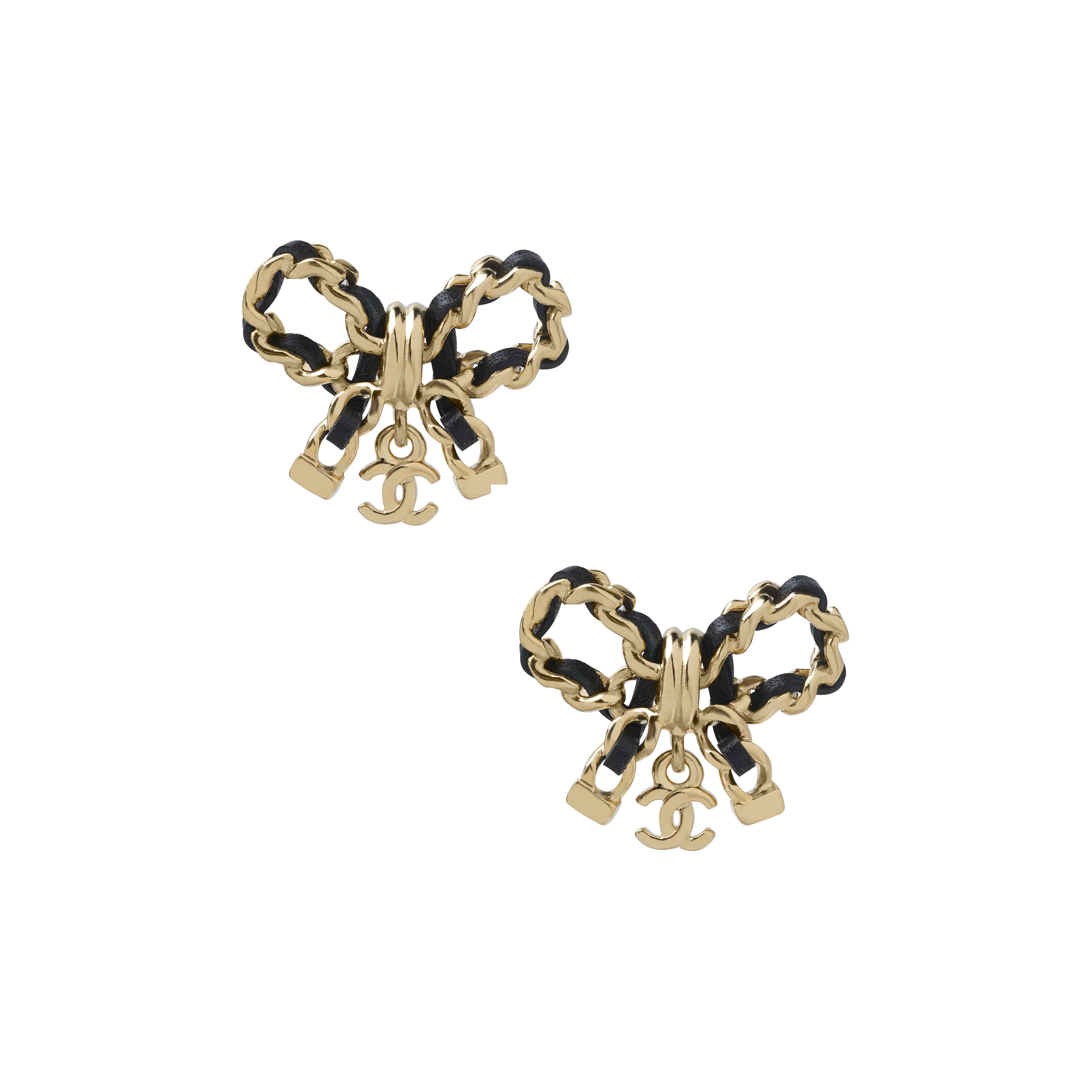 CHANEL Pre Owned 1986 1988 Coco mark Ribbon Earrings