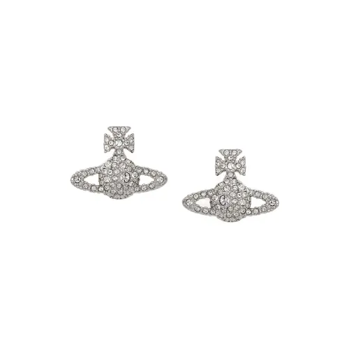 Вивьен Вествуд Grace Bas Relief Stud Brass Earrings Женские