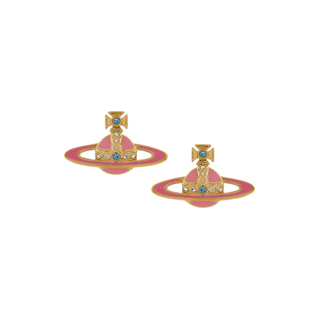 Vivienne Westwood Кристальные серьги женские золотые