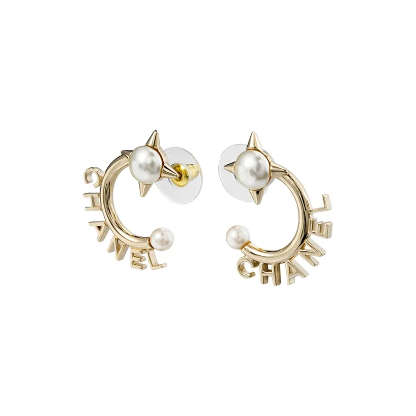 CHANEL Earrings Women's Gold