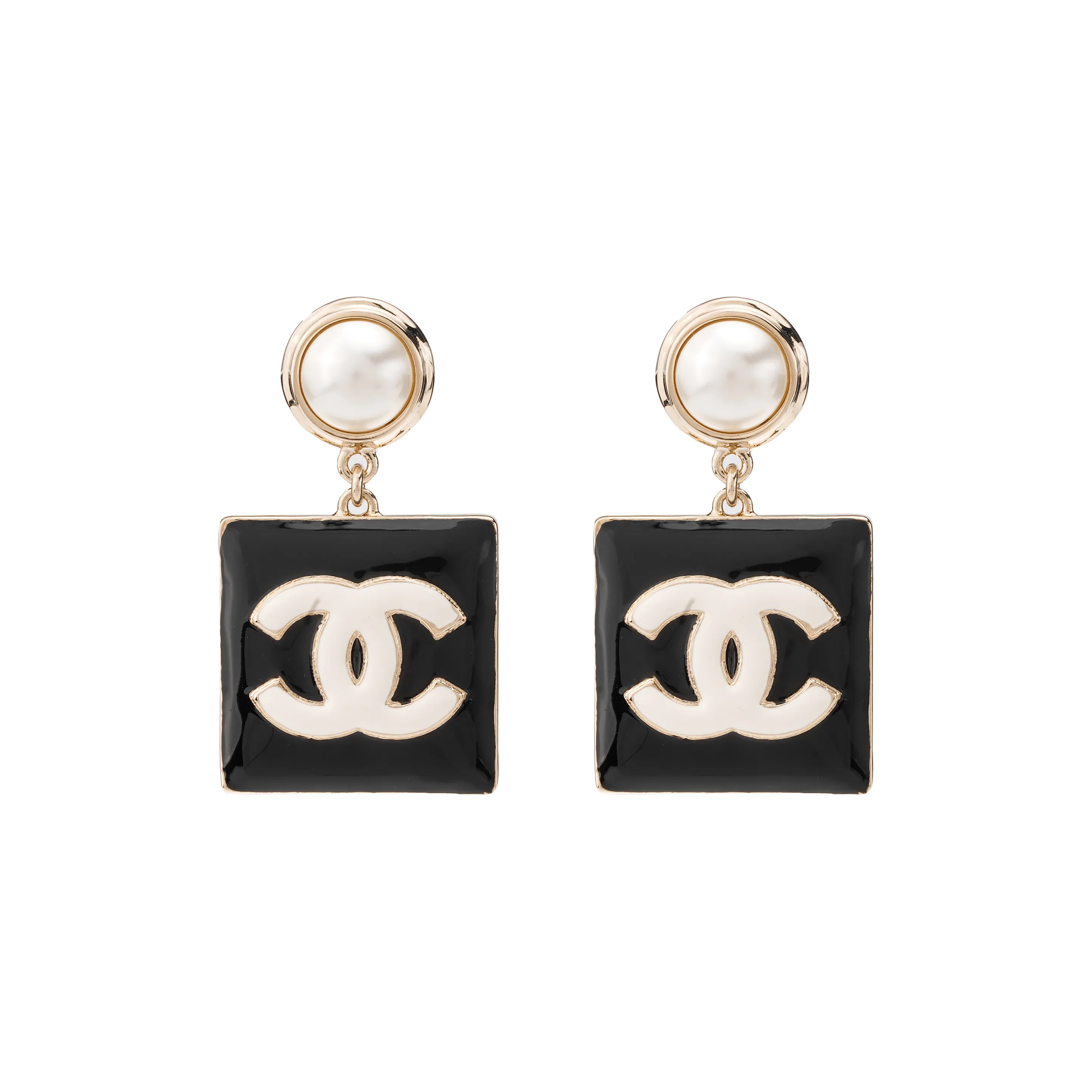 CHANEL Earrings Women's Black