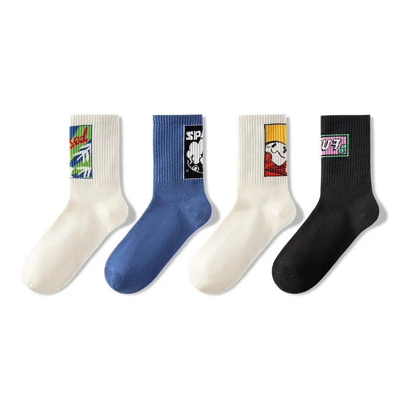 NAIER Mid Calf Socks Men's 4 Pack