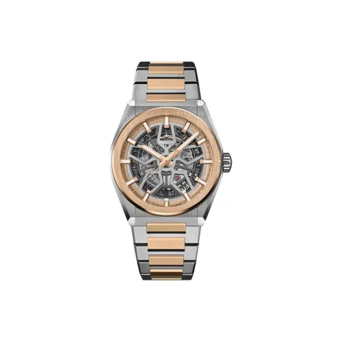 Zenith Автоматический Механический Movement Мужские Часы 33 мм с Вырезом