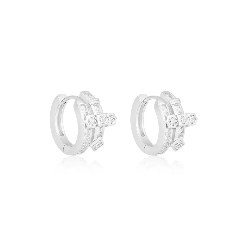 Серьги Ringlove из сплава с цирконием унисекс