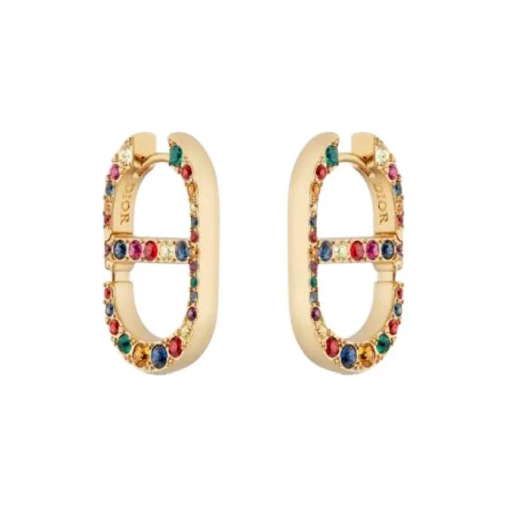 DIOR Металлические Серьги Золотые Женские