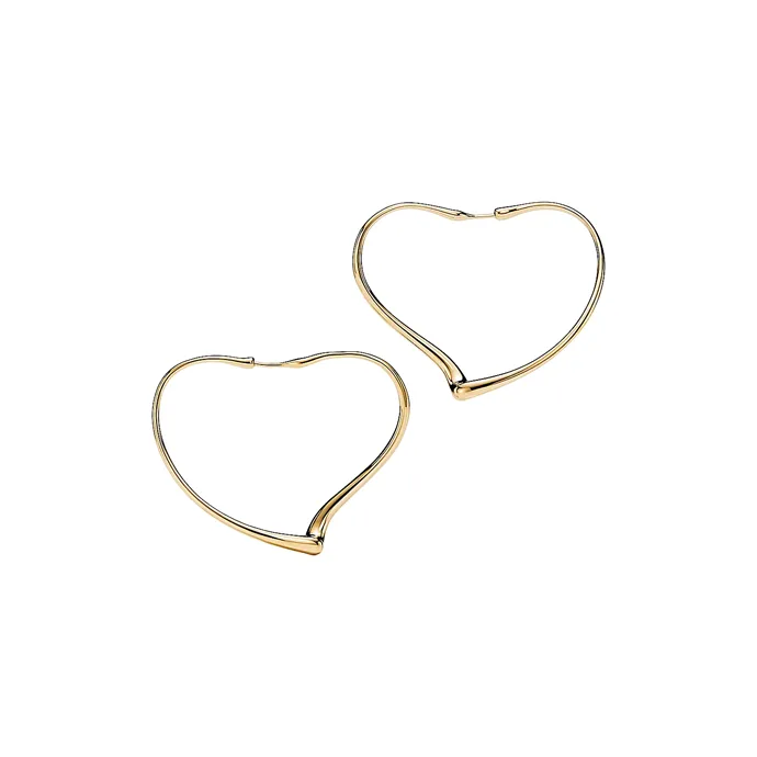TIFFANY & CO. Elsa Peretti Collection Karat Gold Earrings Unisex Gold