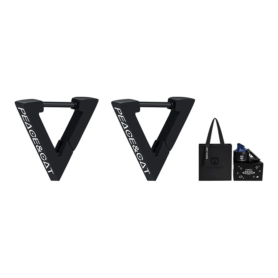 PEACE & CAT Серьги из титановой стали унисекс