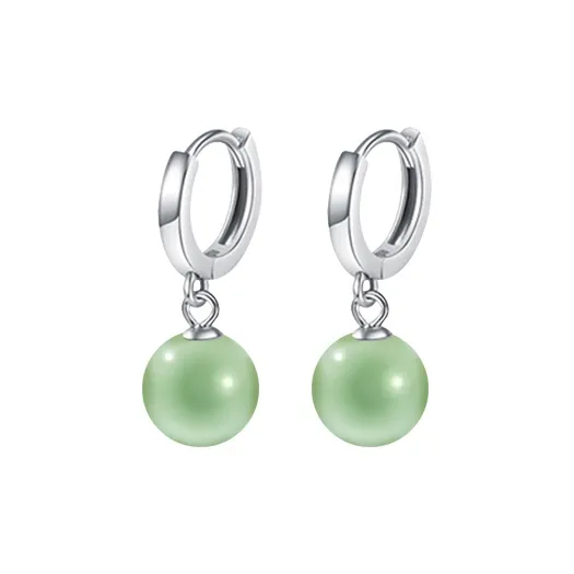 Gramda Hetian Jade Earrings Pale Greenish White Jade Women's