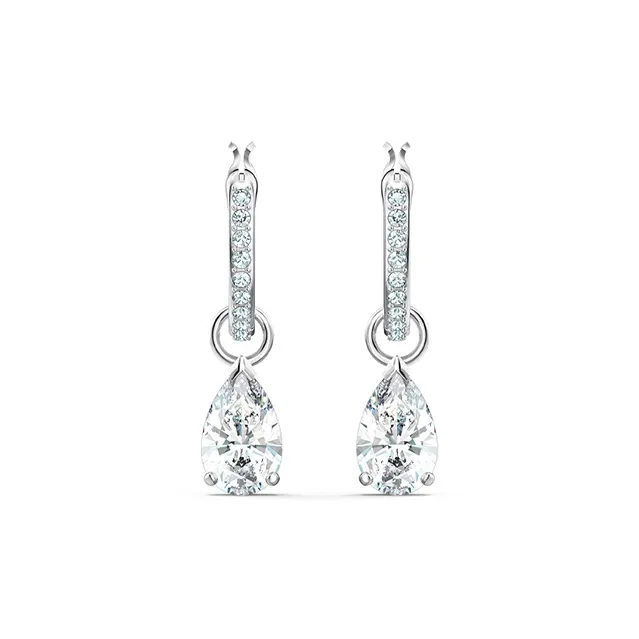 Swarovski Artificial Crystal Earrings Women's White