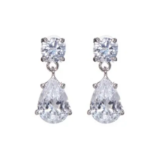 Серьги Givenchy с цирконием женские серебряные