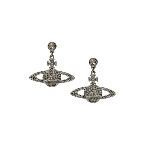 Вивьен Вествуд Mini Bas Relief Drop Серьги из бронзы Женские