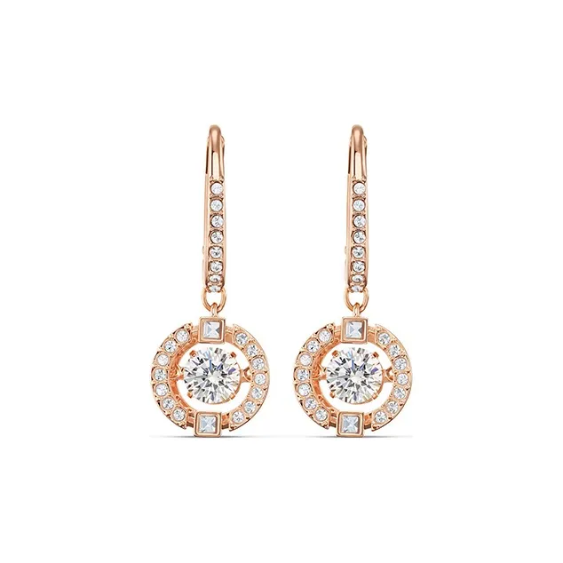 Swarovski Rose Gold Plated Earrings Women's Rose Gold