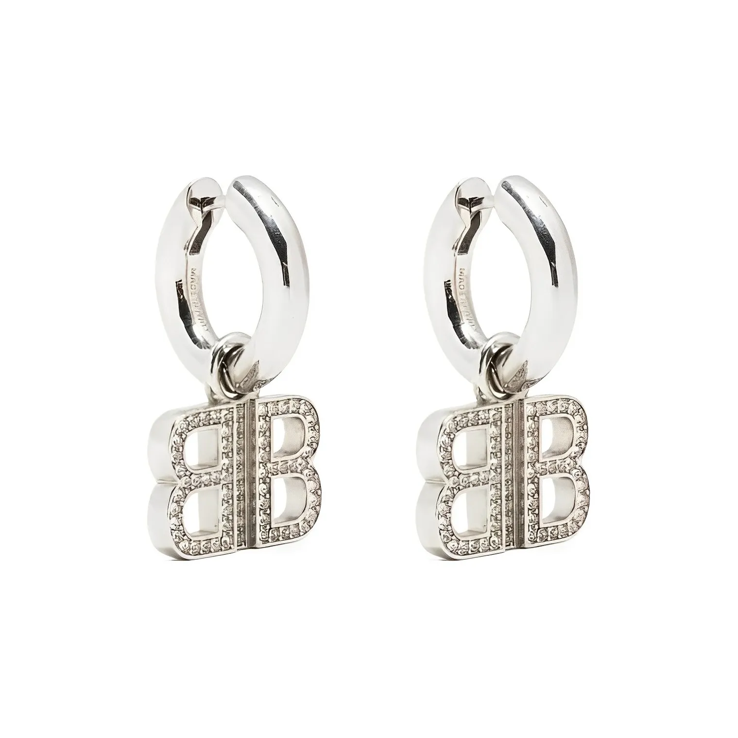 Balenciaga BB 2.0 Hoop Earrings