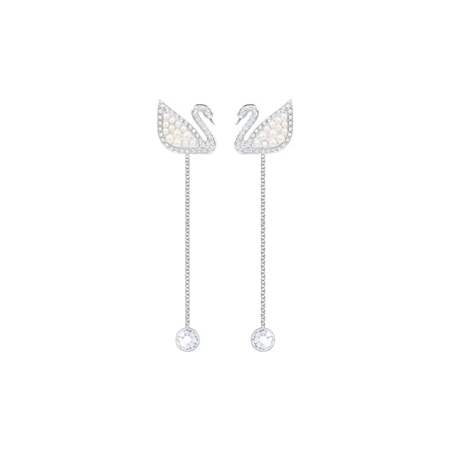 Swarovski Rhodium-Plated Earrings Women's Silver