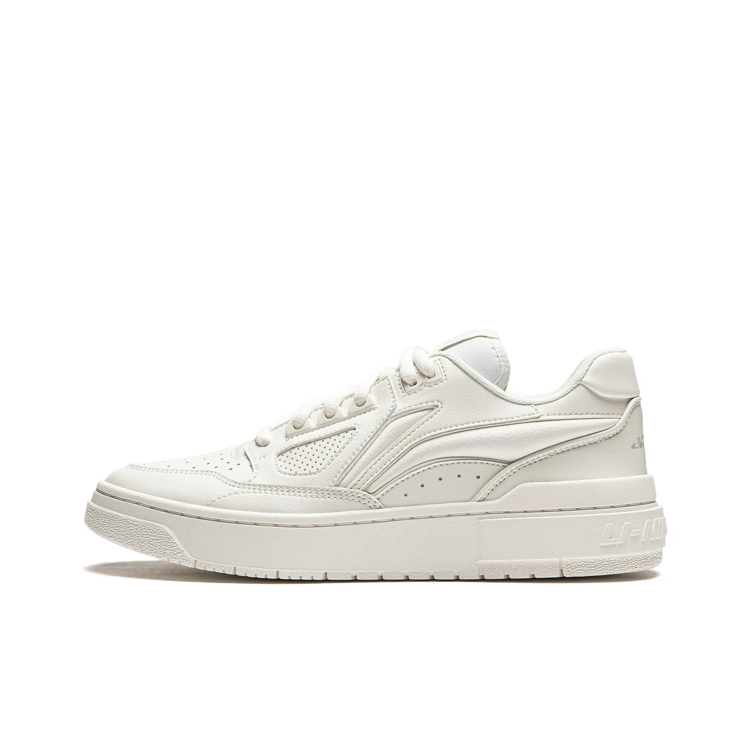 LiNing New Arrival Slip Resistant Cushioning Wear Resistant Support Low Top Skateboard Shoes Unisex Ivory