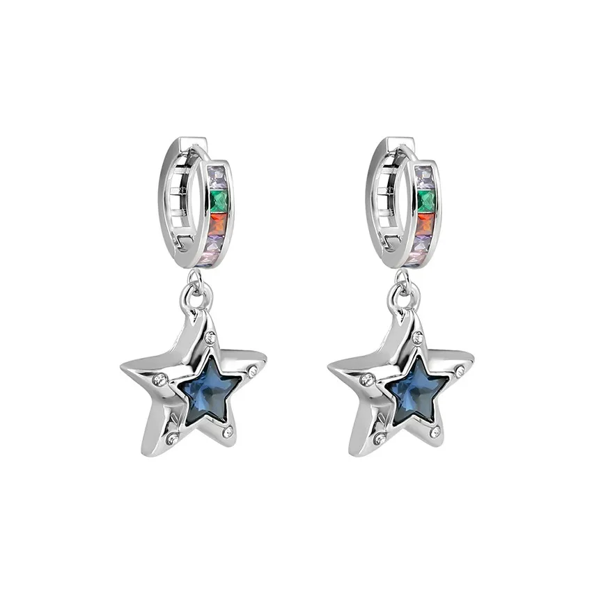 KING OF BLING Серьги с цирконием Унисекс Многоцветные