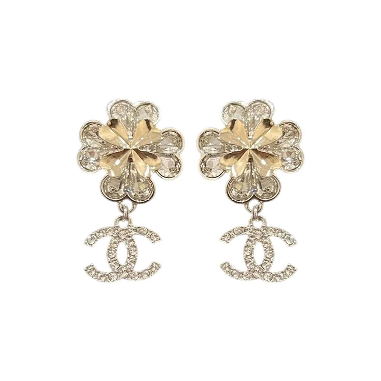 CHANEL Earrings Women's Gold