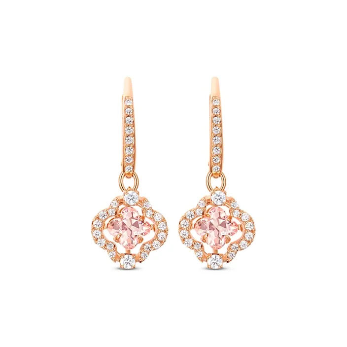 Swarovski Rose Gold Tone Plated Earrings Women's Rose Gold