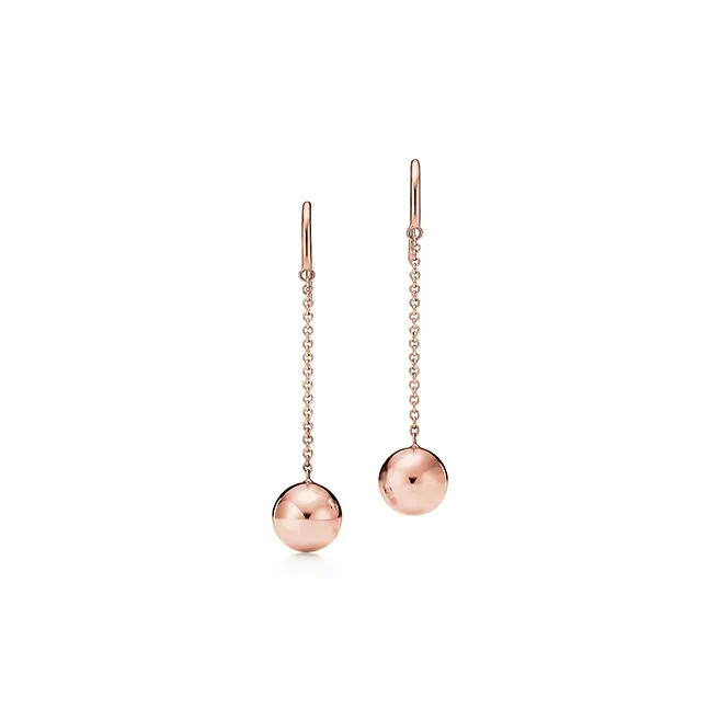 TIFFANY & CO. HardWear Collection K Gold Earrings Women's Rose Gold