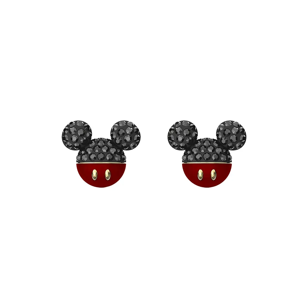 Swarovski Gold-Tone Plated Earrings Women's Black