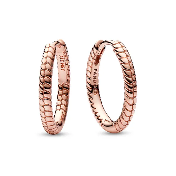 Pandora 925 Sterling Silver, Rose Gold Plated Earrings Women's Gold