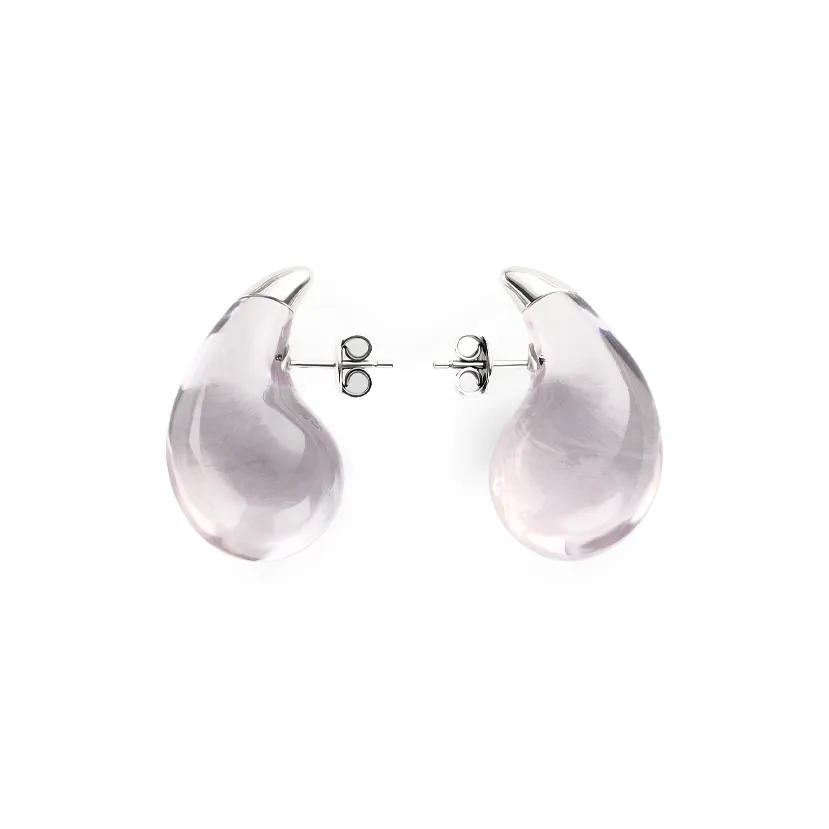 Bottega Veneta Sterling Silver Earrings Women's Pink