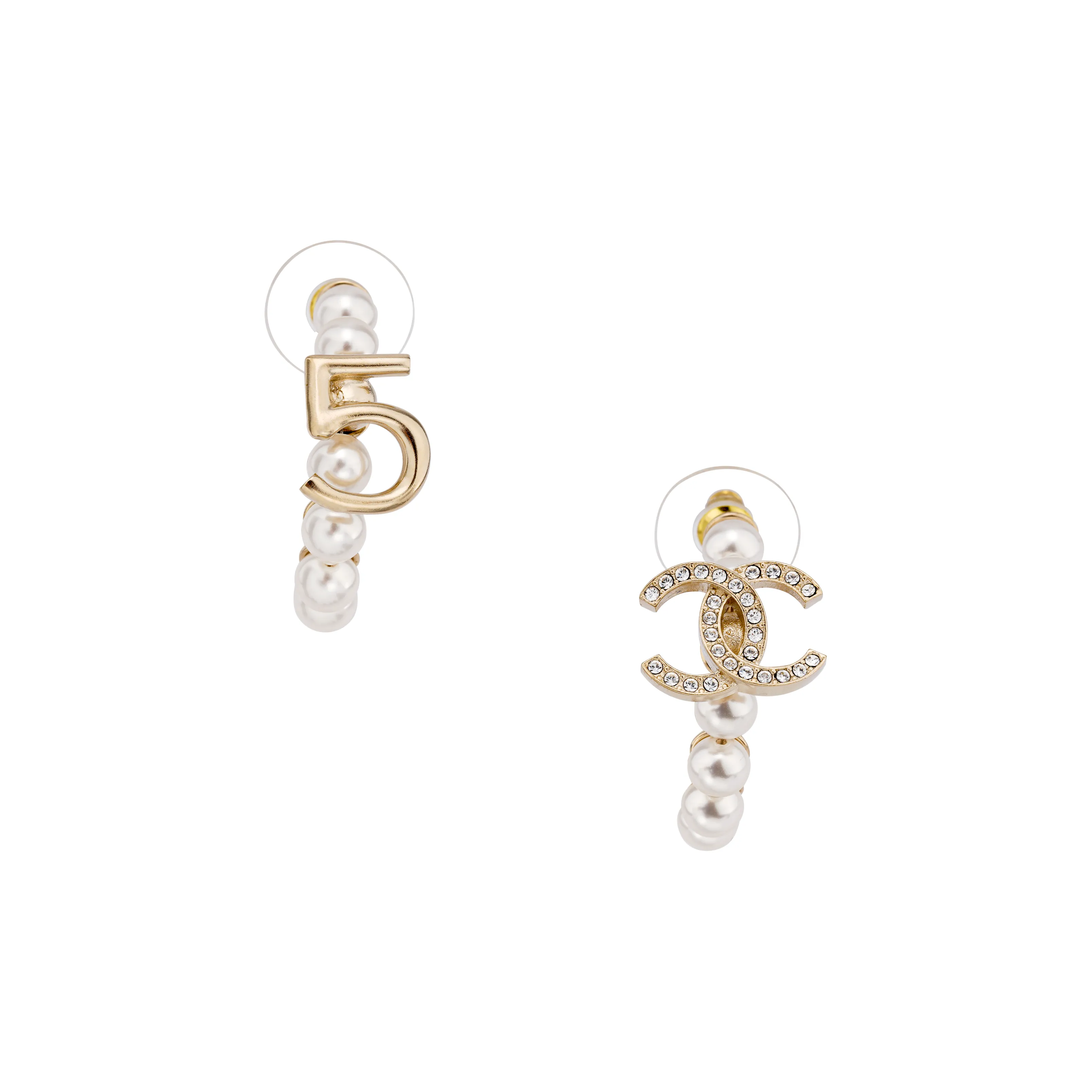 CHANEL Earrings Women's Gold