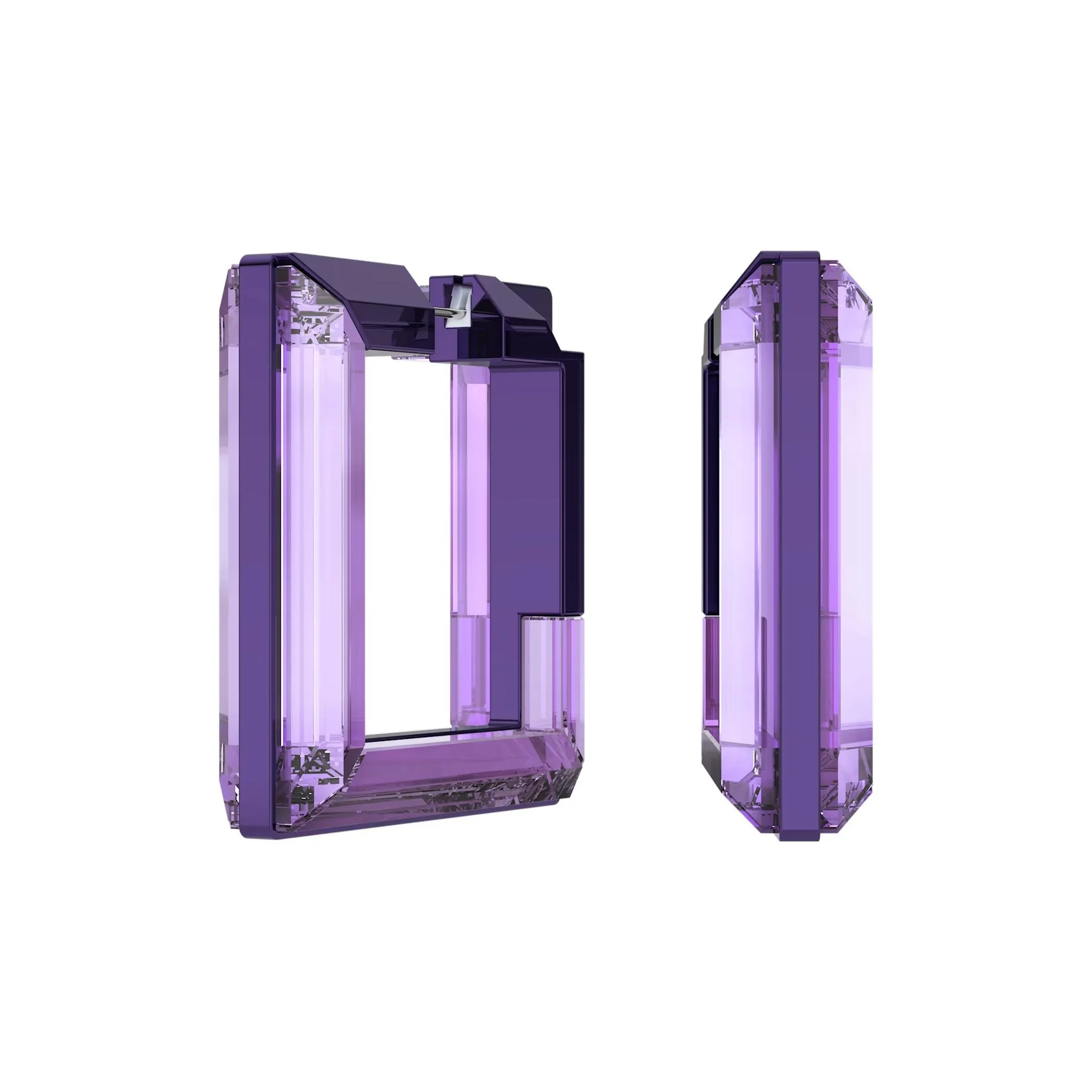 Серьги-кольца Swarovski Женские Фиолетовые