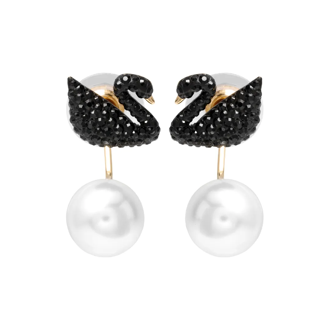 Swarovski Искусственный кристалл Серьги Женские Черный