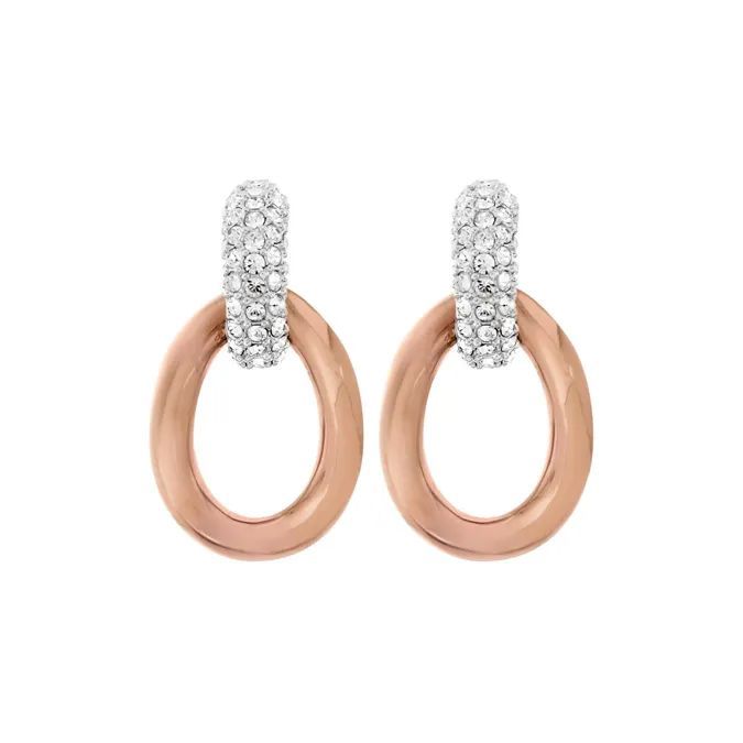 Swarovski Bound Серьги с покрытием из розового золота, розовые, женские