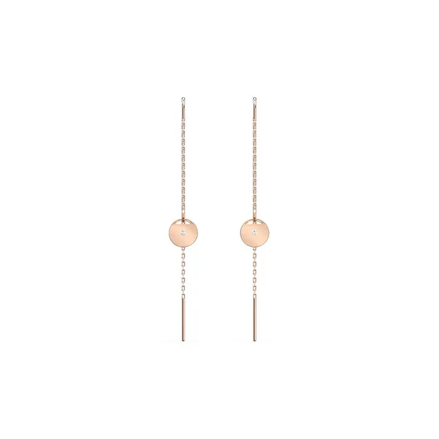 Swarovski Ginger Rhodium Plated Earrings Women's Rose Gold