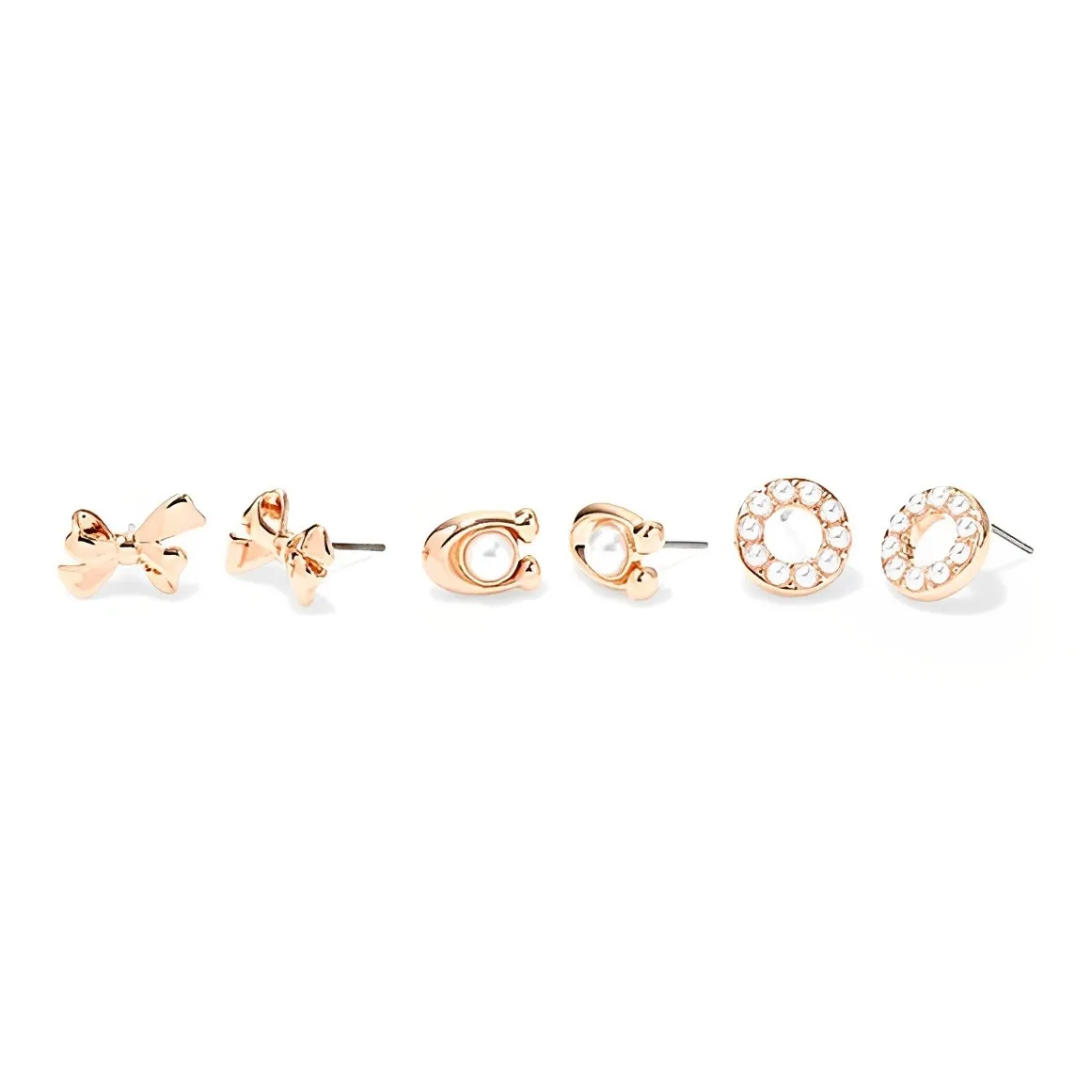 COACH Copper Earrings Women's Rose Gold