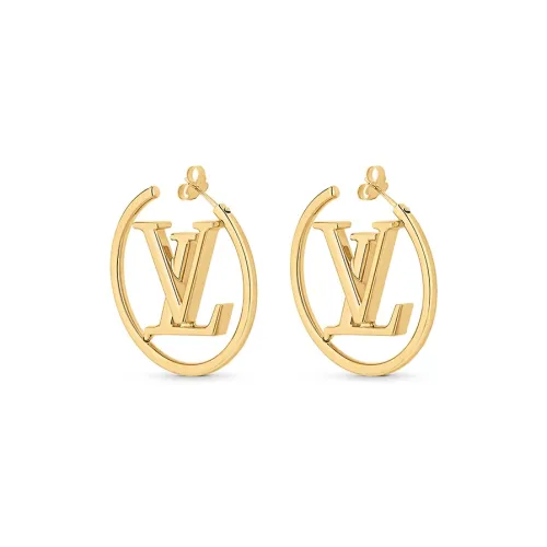 LOUIS VUITTON Stellar Металлические Серьги Золотые Женские