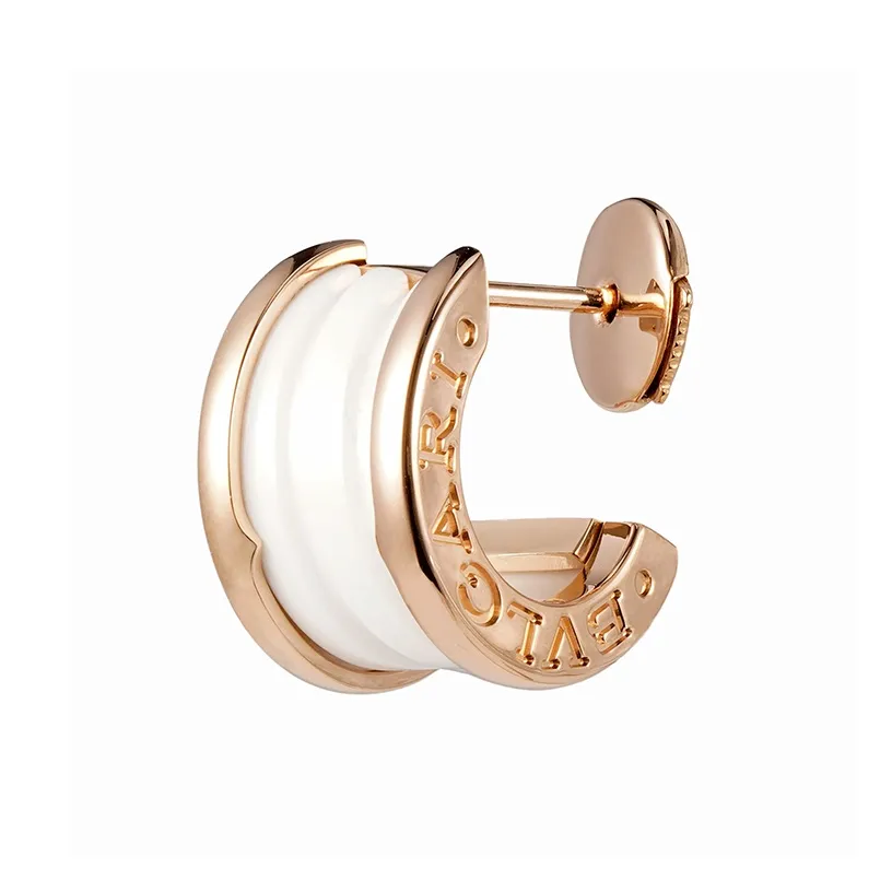 BVLGARI B.Zero1 Series Ceramic Earrings Women's
